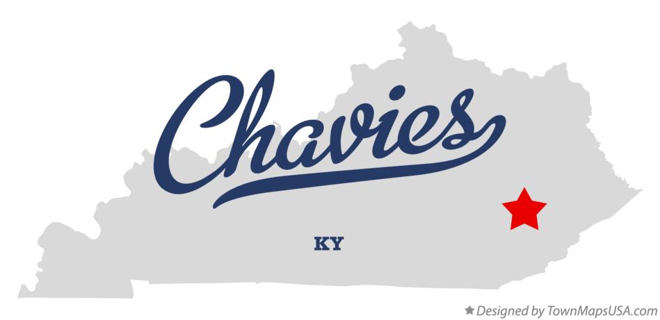 Map of Chavies Kentucky KY