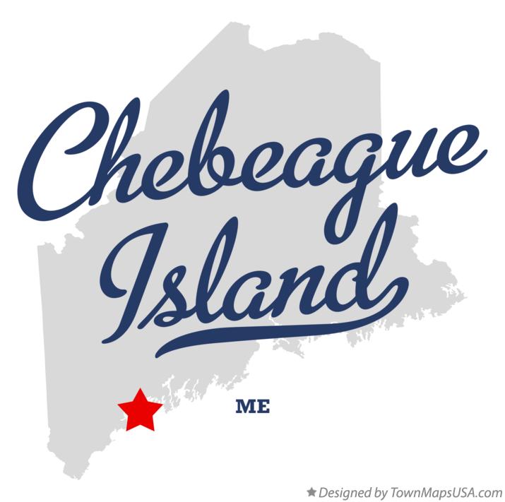 Map of Chebeague Island Maine ME