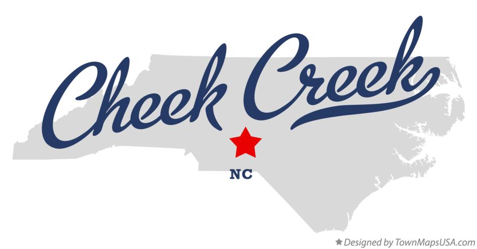Map of Cheek Creek North Carolina NC