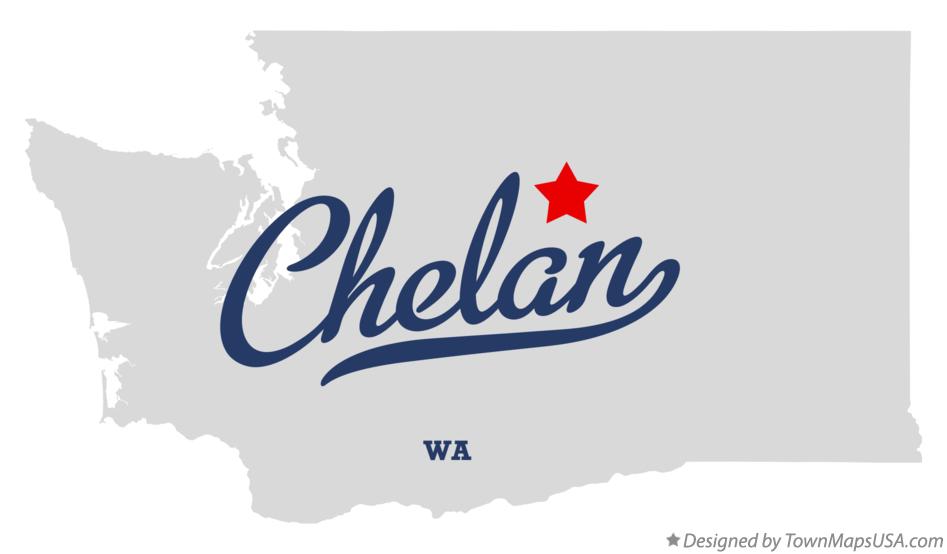 Map of Chelan Washington WA