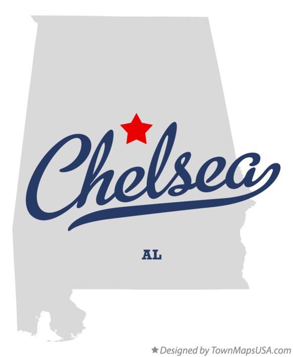 Map of Chelsea Alabama AL