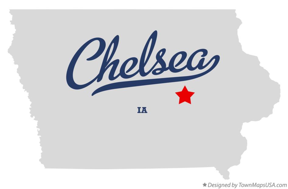 Map of Chelsea Iowa IA