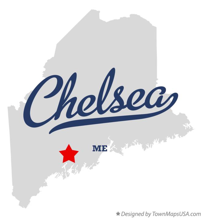 Map of Chelsea Maine ME