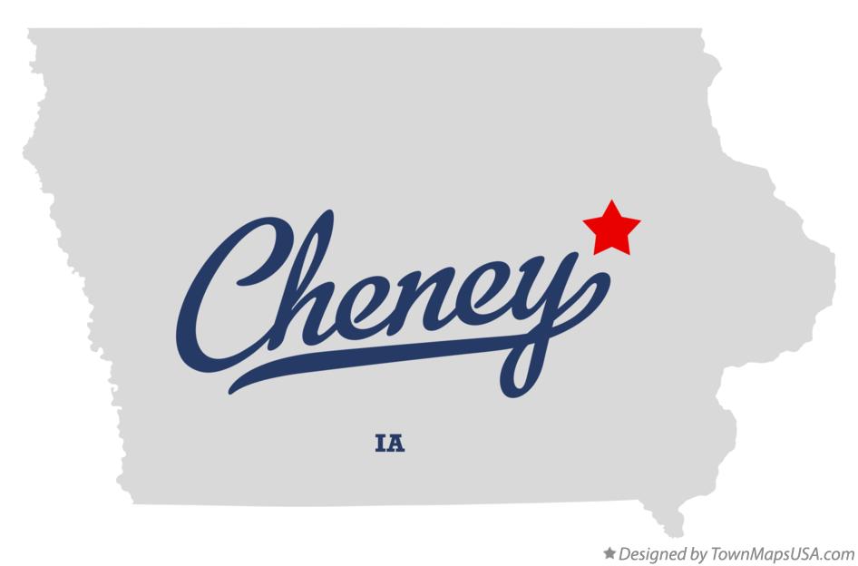 Map of Cheney Iowa IA