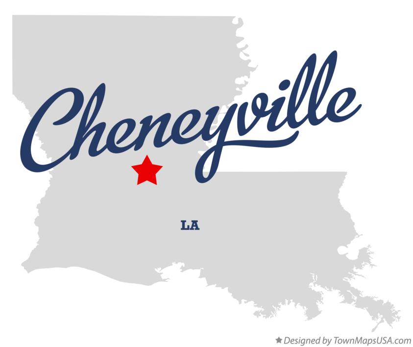 Map of Cheneyville Louisiana LA