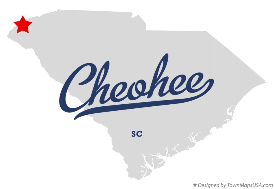 Map of Cheohee South Carolina SC