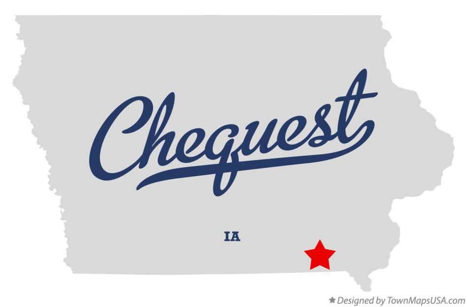 Map of Chequest Iowa IA