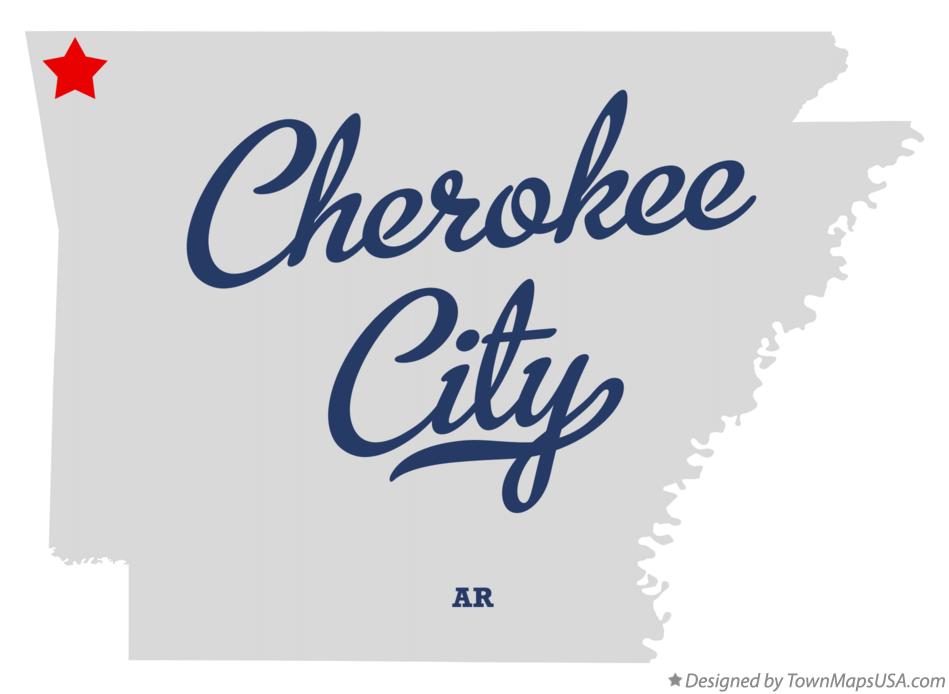 Map of Cherokee City Arkansas AR