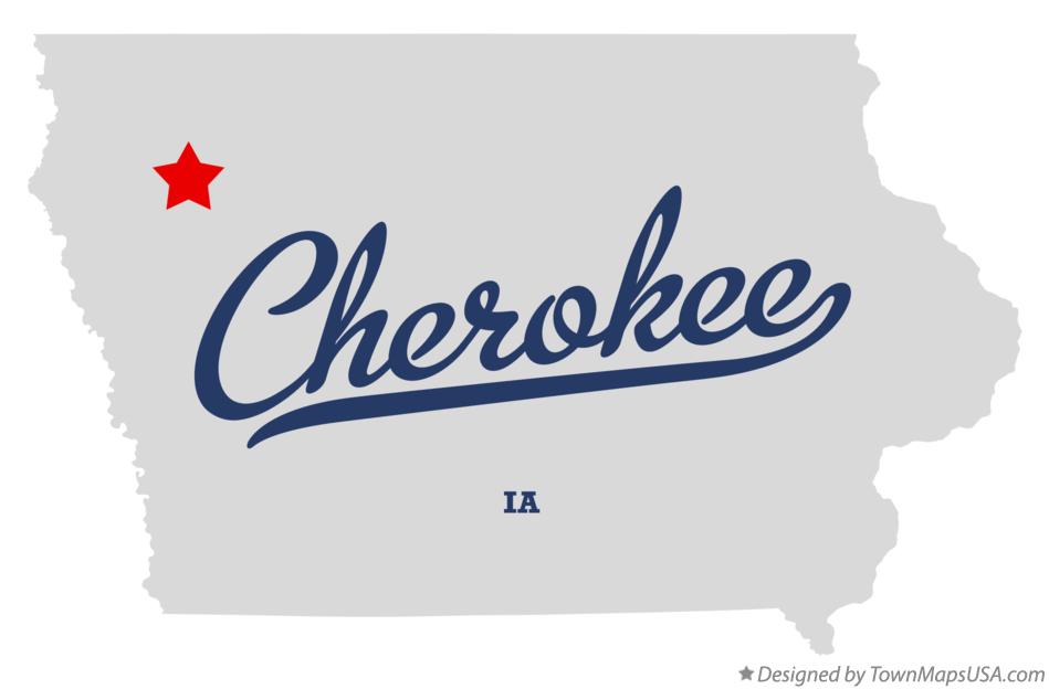 Map of Cherokee Iowa IA