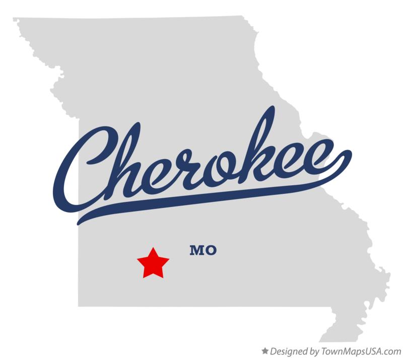 Map of Cherokee Missouri MO