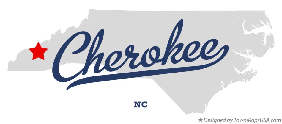 Map of Cherokee North Carolina NC