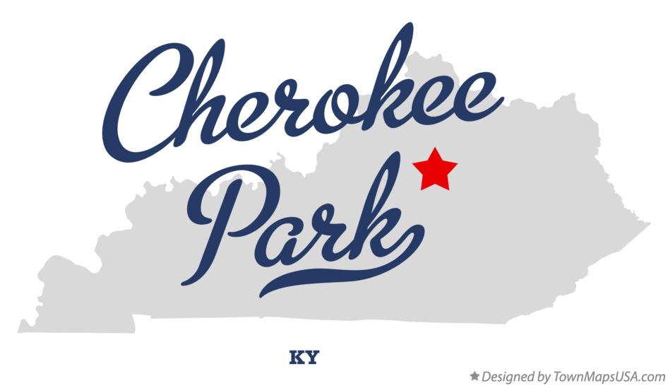 Map of Cherokee Park Kentucky KY