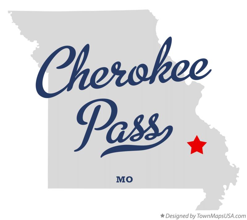 Map of Cherokee Pass Missouri MO