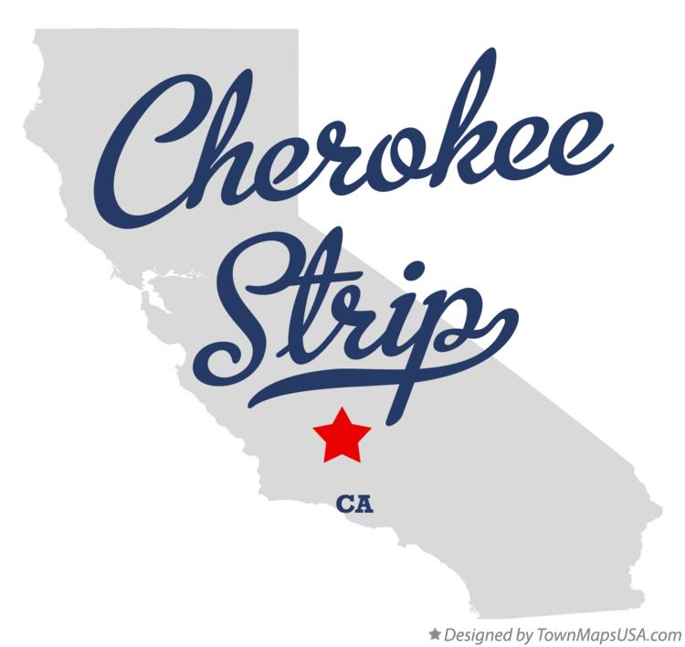 Map of Cherokee Strip California CA
