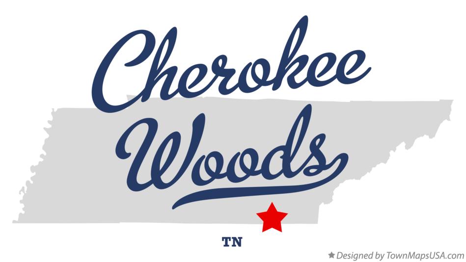 Map of Cherokee Woods Tennessee TN