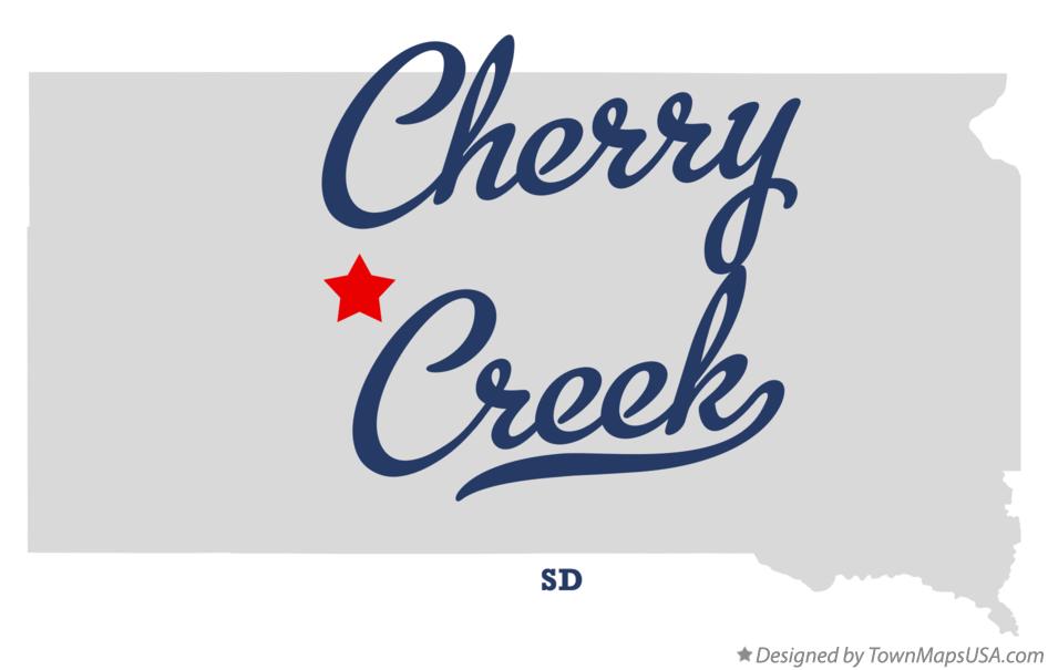 Map of Cherry Creek South Dakota SD