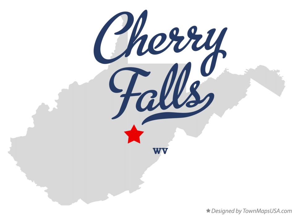 Map of Cherry Falls West Virginia WV