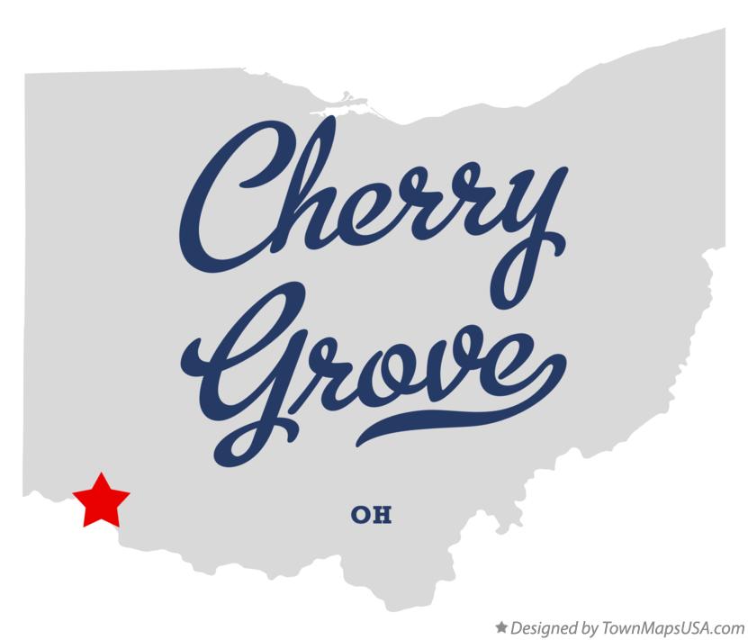 Map of Cherry Grove Ohio OH