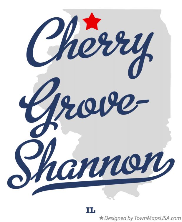 Map of Cherry Grove-Shannon Illinois IL