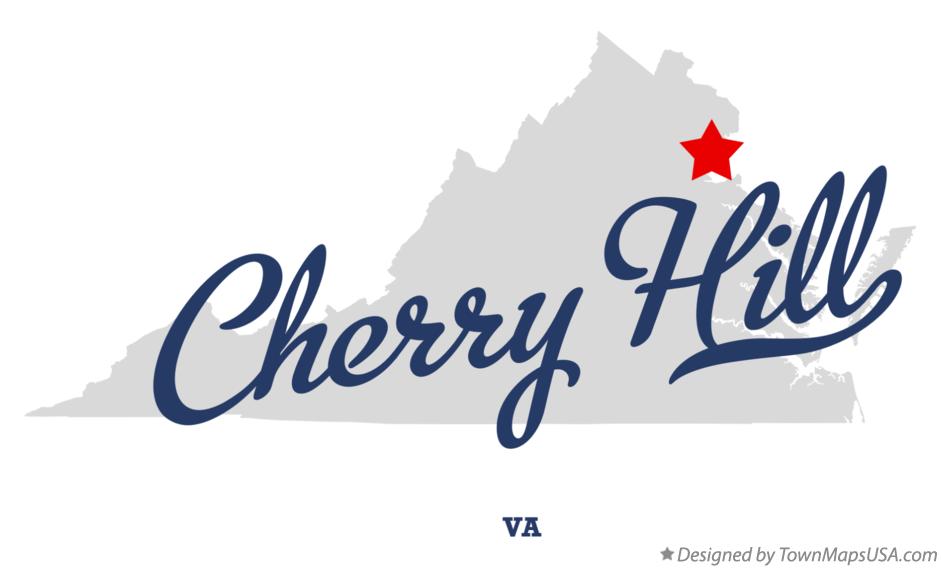 Map of Cherry Hill Virginia VA