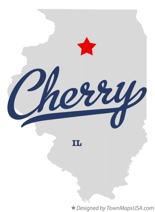 Map of Cherry Illinois IL