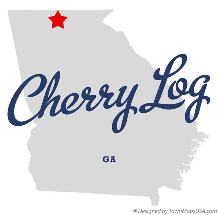Map of Cherry Log Georgia GA