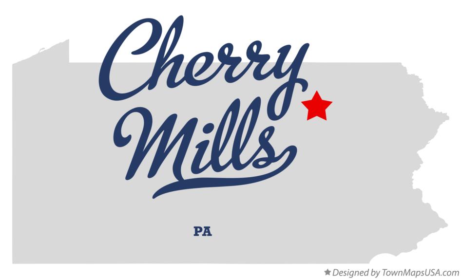 Map of Cherry Mills Pennsylvania PA