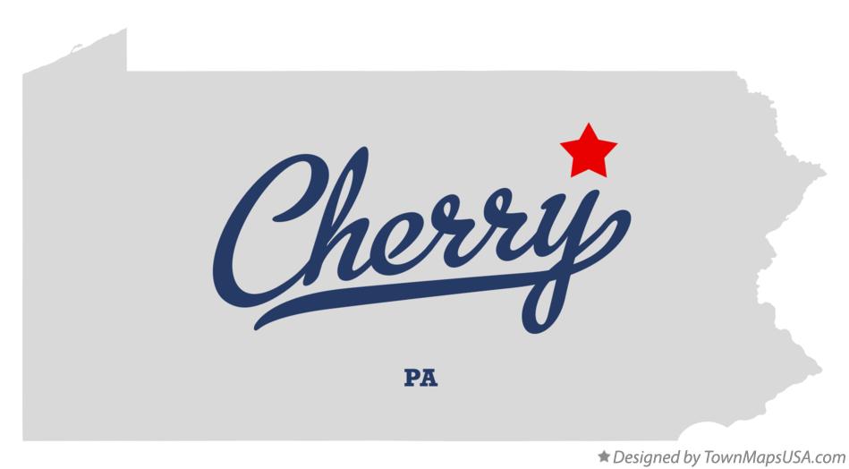 Map of Cherry Pennsylvania PA