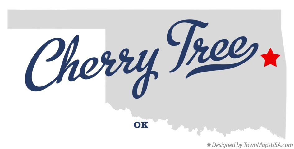 Map of Cherry Tree Oklahoma OK