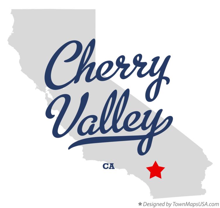 Map of Cherry Valley California CA