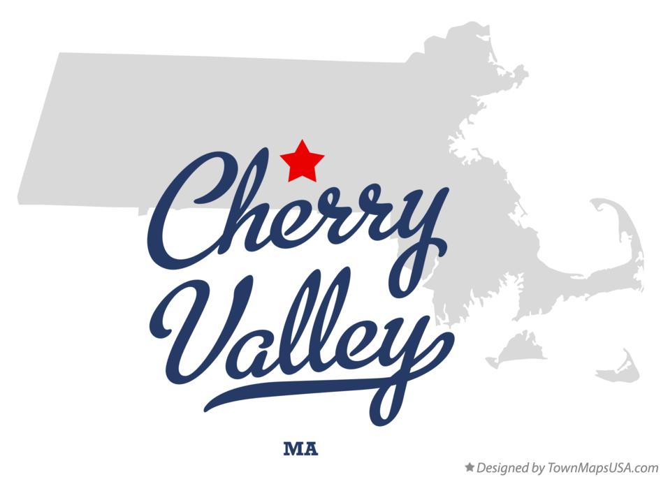 Map of Cherry Valley Massachusetts MA