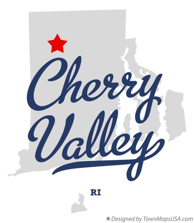 Map of Cherry Valley Rhode Island RI