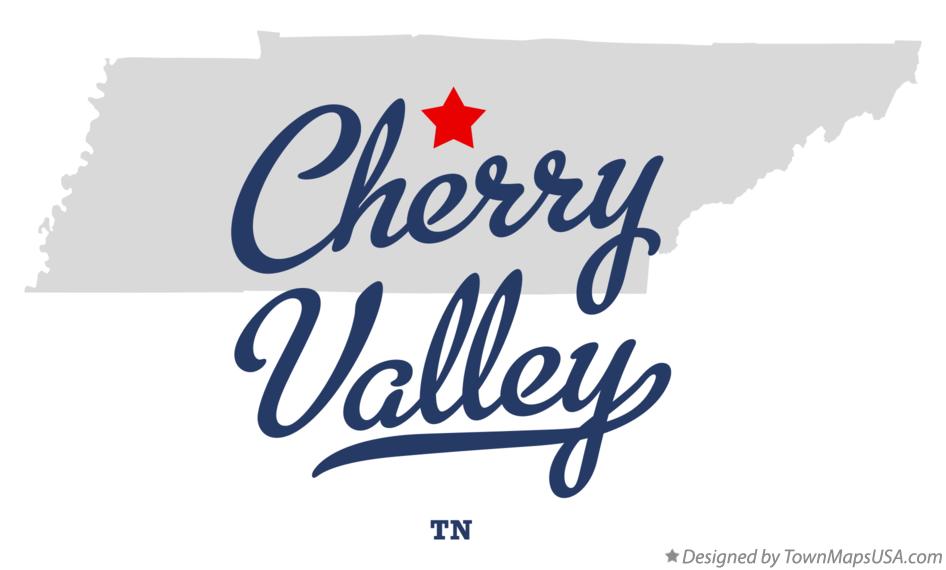 Map of Cherry Valley Tennessee TN