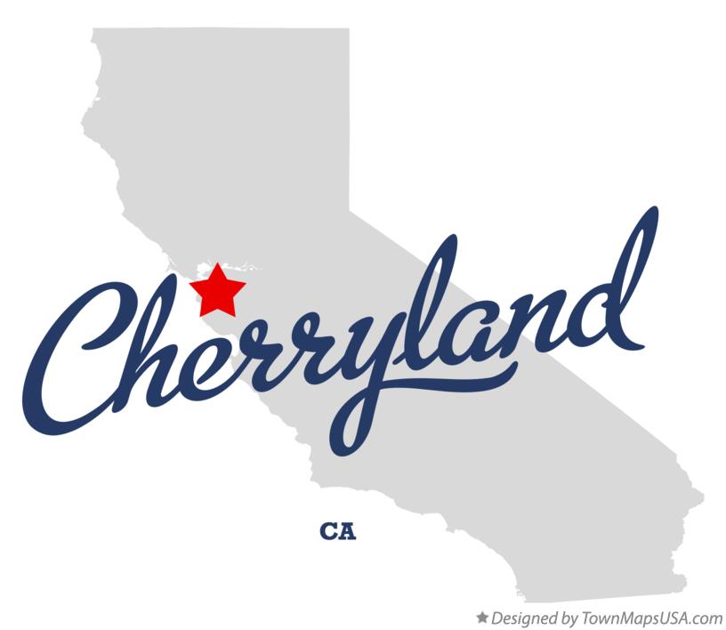 Map of Cherryland California CA