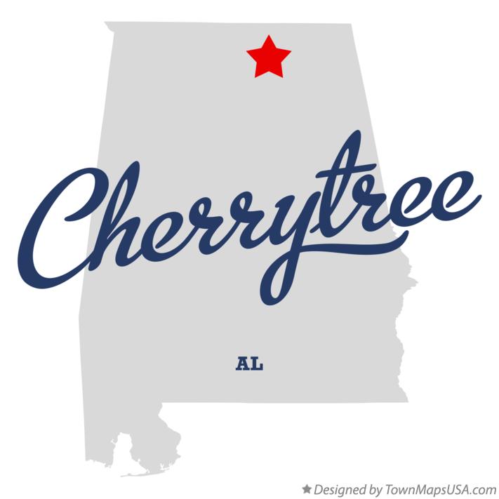 Map of Cherrytree Alabama AL