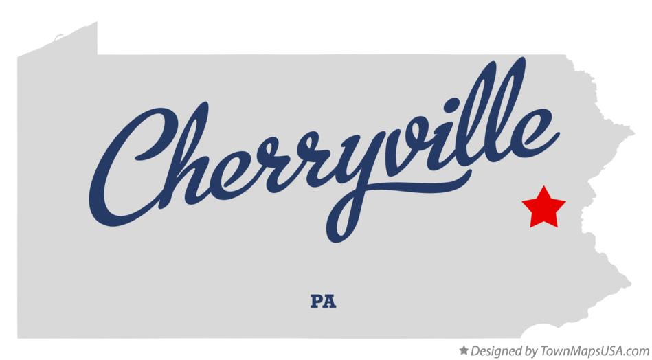 Map of Cherryville Pennsylvania PA