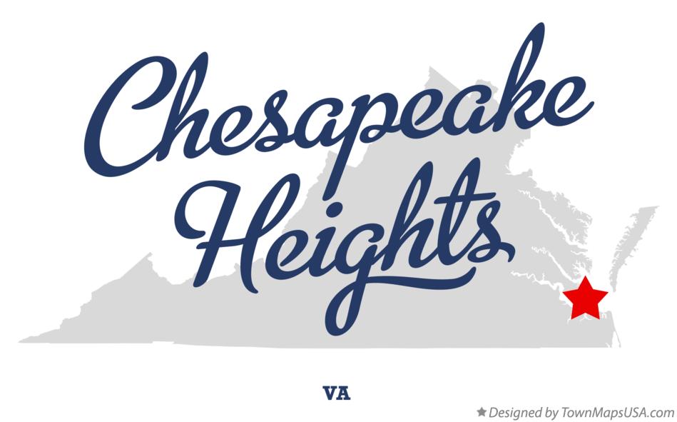 Map of Chesapeake Heights Virginia VA