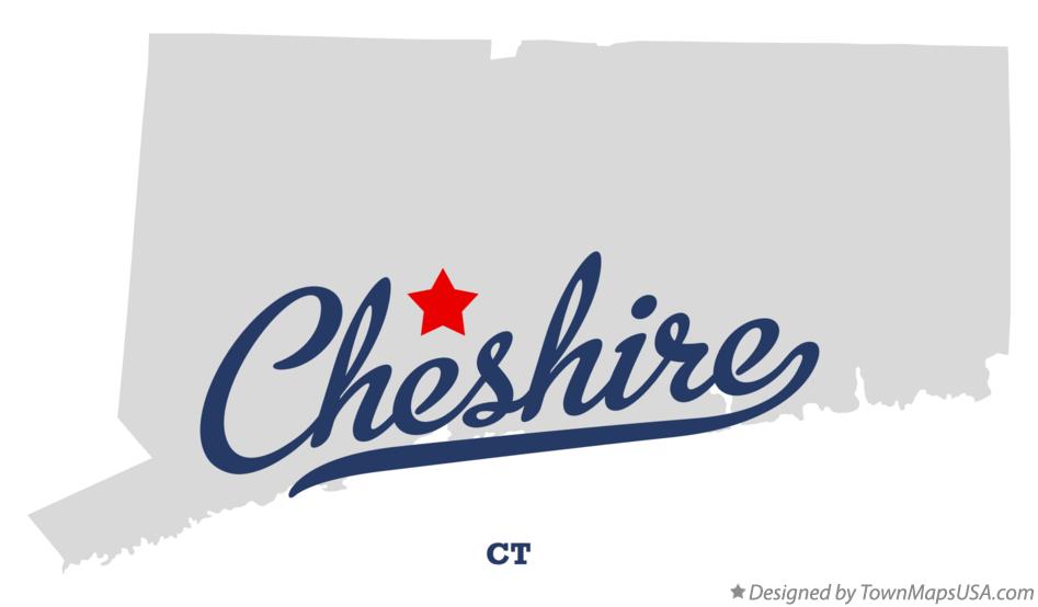 Map of Cheshire Connecticut CT