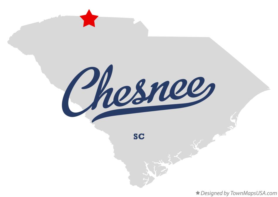 Map of Chesnee South Carolina SC