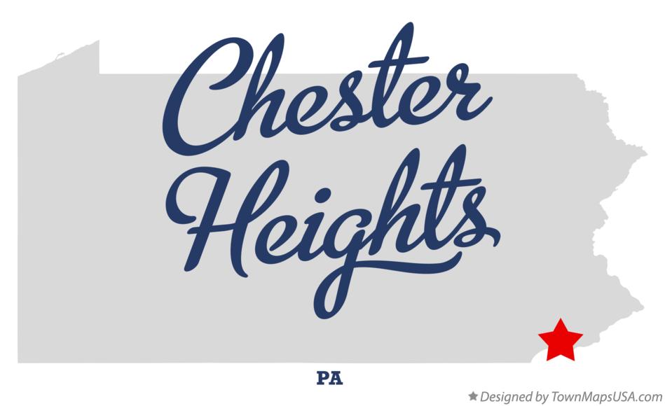 Map of Chester Heights Pennsylvania PA