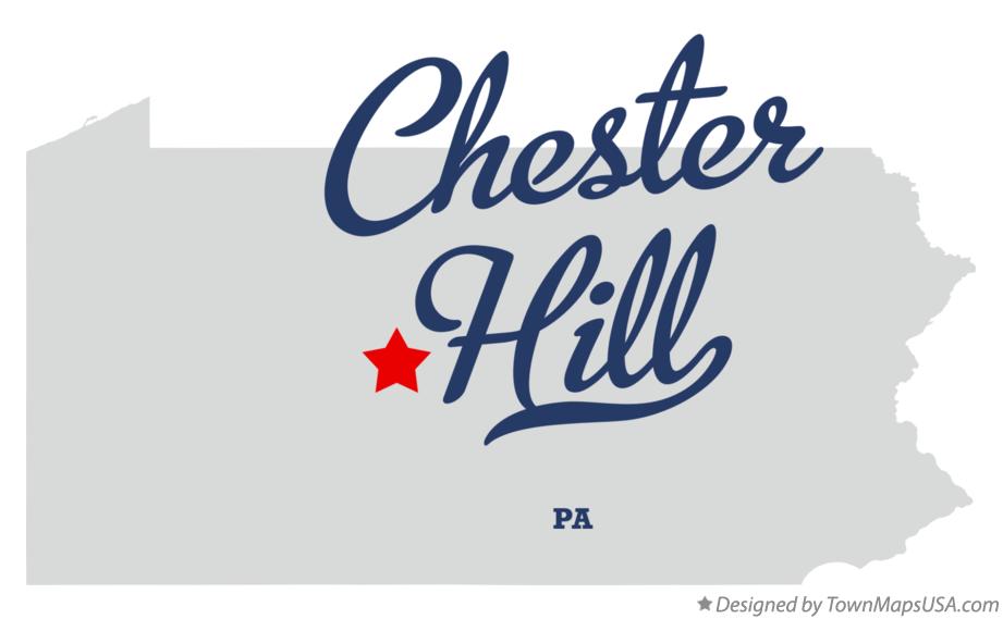 Map of Chester Hill Pennsylvania PA