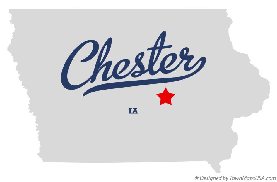 Map of Chester Iowa IA