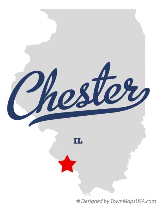 Map of Chester Illinois IL
