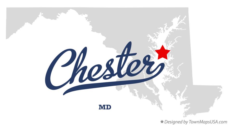 Map of Chester Maryland MD