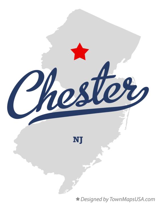 Map of Chester New Jersey NJ