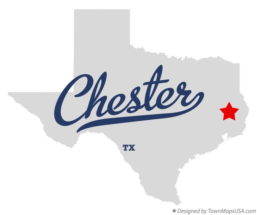 Map of Chester Texas TX