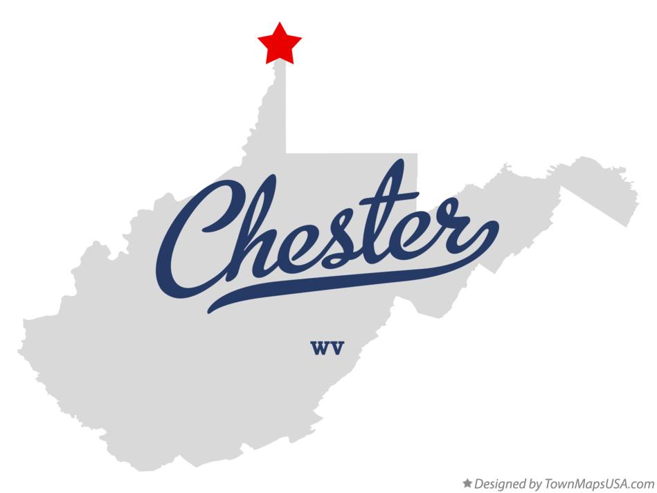 Map of Chester West Virginia WV