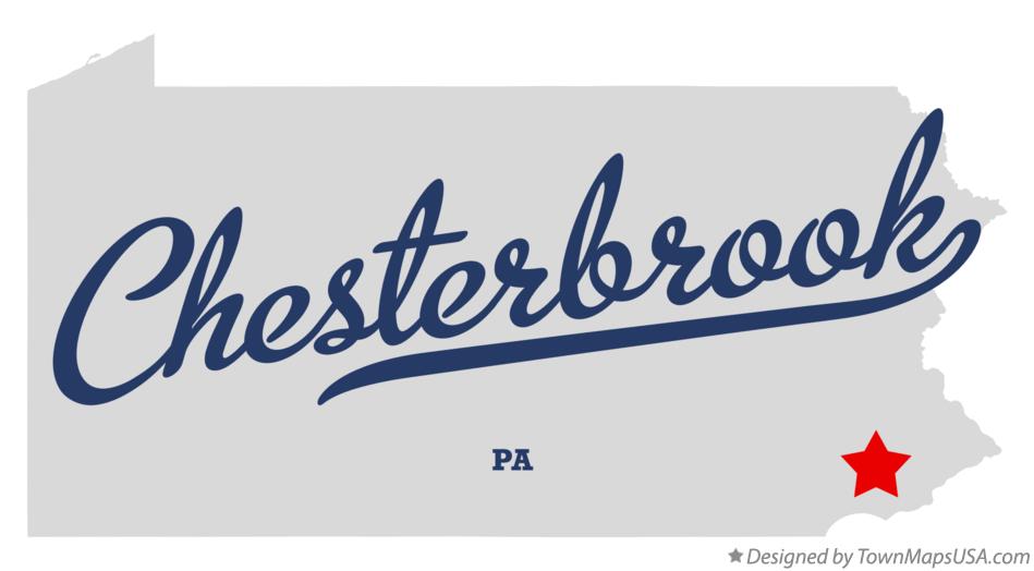 Map of Chesterbrook Pennsylvania PA