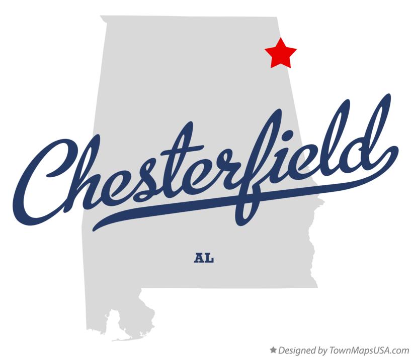 Map of Chesterfield Alabama AL