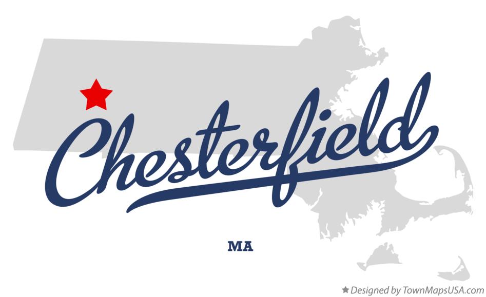 Map of Chesterfield Massachusetts MA